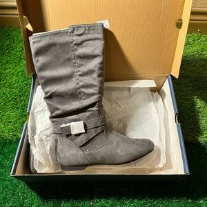 Gray boots